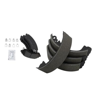 Imagem de TRQ Pastilhas de freio cerâmicas dianteiras e traseiras compatíveis com Chevrolet Venture Oldsmobile Silhouette Pontiac Montana 2002-2004