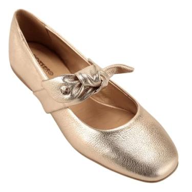 Imagem de Bottero, Sapatilha Fem Bottero Boneca Couro Dourado 361615-1 Tamanho:37;Cor:Dourado