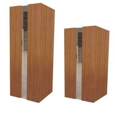 Imagem de Kit Cachepo Decorativo Vaso Para Plantas Em Mdf Com Espelho