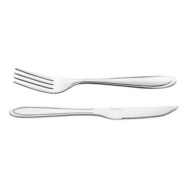 Imagem de Jogo Garfo Faca Inox 72 Peças Bar/restaurante Buffet - Original Line