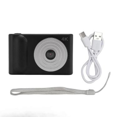 Imagem de Câmera digital 4K 48MP HD 16X Digital Zoom AutoFocus Câmera portátil Micro SLR com tela TFT de 2,4 polegadas para fotografia de viagem VLOGGING (Preto)