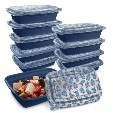 Imagem de Recipientes Disney Meal Prep – 20 peças reutilizáveis para alimentos com tampas – Seguro para freezer, micro-ondas e lava-louças – com Mickey e Minnie, Lilo e Stitch