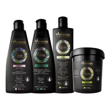 Imagem de Kit Arvensis Cachos Shampoo Condicionador Ativador Mascara