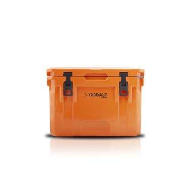 Imagem de Super refrigerador de gelo moldado em cobalto de 25 litros | Caixa de gelo grande comporta gelo por até 3 dias | (Hunter Orange)