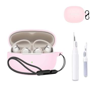 Imagem de NOUKAJU Capa SHOKZ OpenDots One, capa protetora para fone de ouvido (com mosquetão + cordão + caneta de limpeza) à prova de quedas, à prova de choque, à prova de poeira, capa protetora para SHOKZ