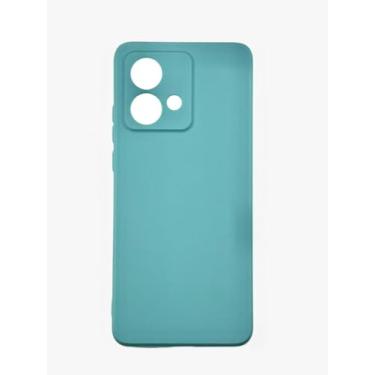 Imagem de Compativel com Moto Edge 40 Neo - Capinha Capa Case Silicone Macia Aveludada Premium Forro Interno Verde Água