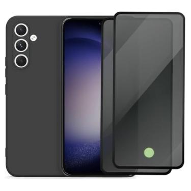 Imagem de Kit Proteção para Samsung Galaxy S23 Capa Anti Impacto e 2 Películas de Privacidade 3D, Preto