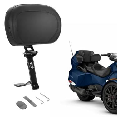Imagem de Bvomheez Encosto do motorista ajustável para motocicleta, kit de montagem do encosto do motociclista com bolsa de armazenamento, adequado para Can Am Spyder RT RT-S RT Limited 2010 2011 2012 2013 2014