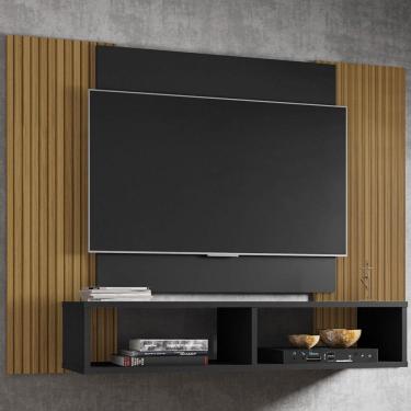 Imagem de Painel para TV Até 42 Polegadas Bonfim Preto Fosco - Pnr Móveis