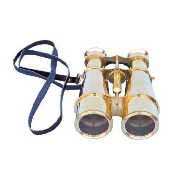 Imagem de Binóculos de latão sólido Nautical Captain's, 15 cm, latão