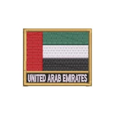 Imagem de BP0210N-011 Bandeira U.A.E Patch Bordado 5,7×4,8 cm (D-Arquivo Matriz para bordar.)