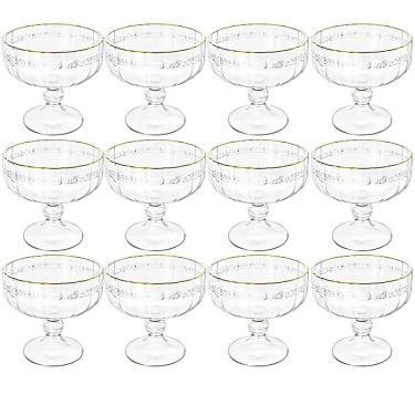 Imagem de Taça de Sobremesa em Cristal Imperial Fio de Ouro 200mL 12 peças - Lyor