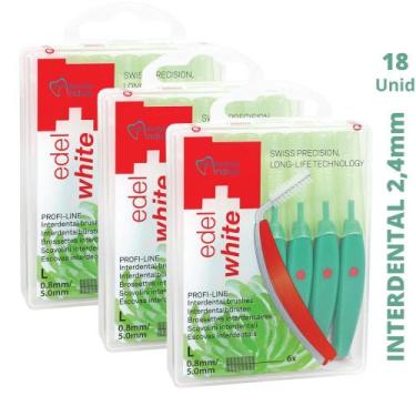 Imagem de KIT Escova Interdental Verde  5.0mm  18 unidades  Edel White