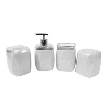 Imagem de Kit lavabo e banheiro gota Bege Volcano Micromax