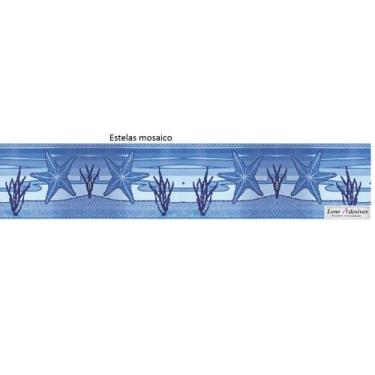Imagem de Adesivo Piscina Borda faixas 100cmx10cm fundo do mar bolha+ - Lene ade