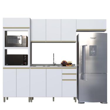 Imagem de Cozinha Modulada Dinamarca 4 Peças com Torre Quente 2 Fornos - Indékes Branco