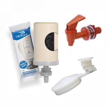 Imagem de Kit para Filtro de Barro Vela Esterilizante, Boia e Torneira - Stefani