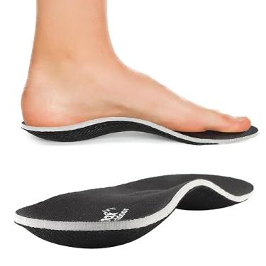Imagem de Inserções de suporte de arco para homens, palmilhas de pé plano, sapato feminino, fascite plantar, palmilha substituta, para alívio de órteses, dor no calcanhar, preto, EU46/13US