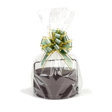 Imagem de COOLAKE Sacos de celofane transparentes para celofane, sacos de presente para garrafas de vinho, festas, casamentos, presentes (pacote com 10 10 x 127 cm)