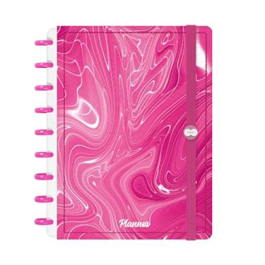 Imagem de Planner Iscool Disc 2026 Inteligente Datado Lírico Abstrato Flow Rosa