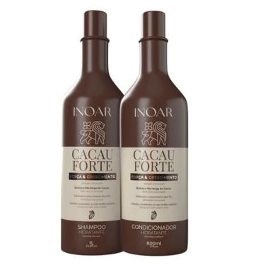 Imagem de Kit Inoar Cacau Forte Shampoo 1 litro + Condicionador 800ml