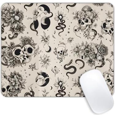 Imagem de Sem mais explicações Cobras e caveiras Mouse pad personalizado Base de borracha antiderrapante Mouse pad para computadores, laptop, escritório, acessórios de mesa Mouse pad