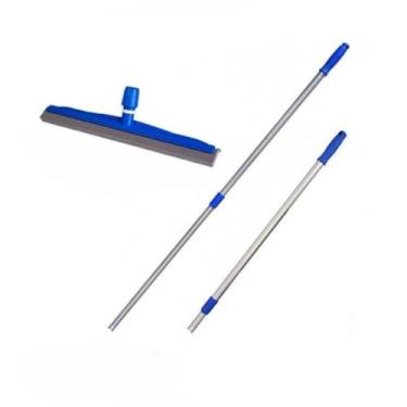 Imagem de Rodo Profissional 35cm Dry Borracha Dupla Bralimpia Com cabo