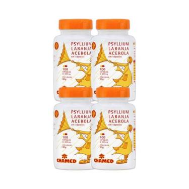 Imagem de Kit 4x Vitamina Psyllium-Laranja-Acerola 100 Cps - CHAMEL