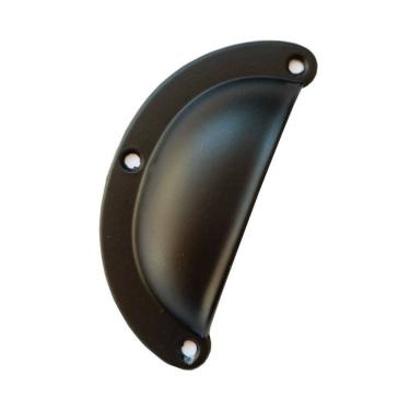 Imagem de Puxador Concha Colonial Preto Para Moveis Kit 8 Unidade