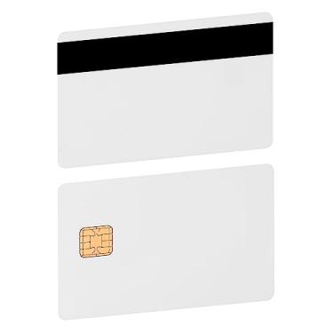 Imagem de X-belmox Para cartões de chip SLE4442 Smart Card com HiCo 2 Track Mag Stripe PVC magnético de alta segurança 5/16 polegadas (8,4 mm) - pacote com 5