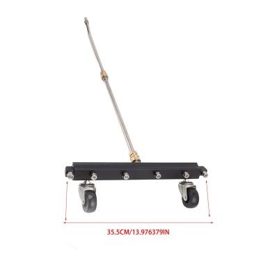 Imagem de Lavadora de pressão Limpador de material ronte para serviço pesado sob vassoura de água com 6 bocais 2 varinhas de extensão ros giratórias para limpar o chassi pátio pátio 4000psi (Sprinkler de