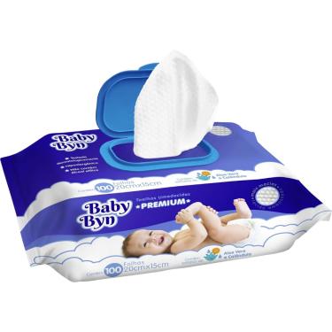 Imagem de Lenço Umedecido Baby Byn Premium Pacote com tampa 100 folhas