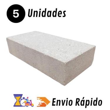 Imagem de 5x Tijolo Refratário 23x11,4X5cm Churrasqueira Forno a Lenh - LAURINDO