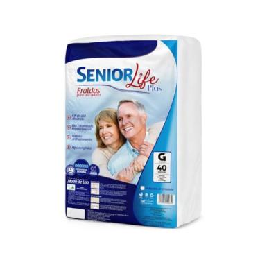 Imagem de Fralda Geriátrica Senior Life Plus G - 40 Unidades