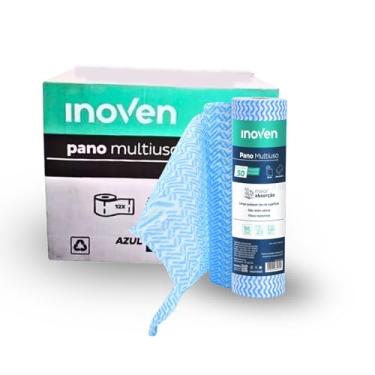 Imagem de Pano Multiuso Bobina Perfex Rolo Lavavel - 12 Rolos - 600 Panos - Azul