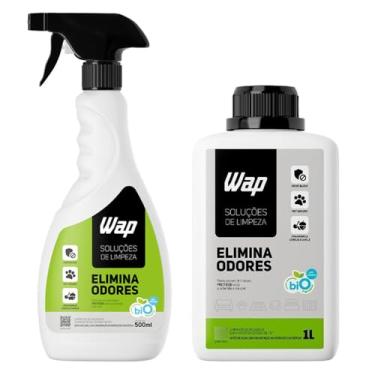 Imagem de Kit Eliminador Mau Cheiro Bock Odor Urina Gato Elimina Odores Fragrância Refrescante Cereja Avelã 1 Litro - Wap