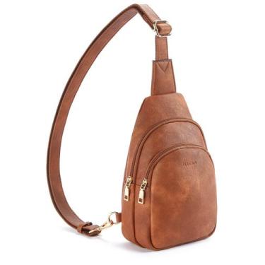 Imagem de Bolsa tipo estilingue Telena Leather Fanny Pack, tiracolo, marrom, fem