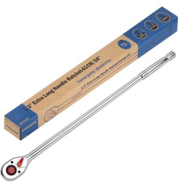 Imagem de Chave de catraca UYECOVE 1/2" Drive Long Handle 61 cm em aço cromado