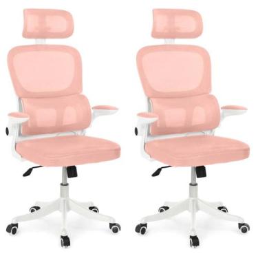 Imagem de Kit 2 Cadeiras de Escritório Executiva Viena com Regulagem de Altura -