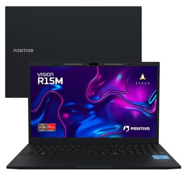 Imagem de Notebook Positivo Vision R15M AMD® Ryzen 7-5825U Linux 32GB RAM 512GB SSD Wi-Fi 6 Tela 15” Full HD IPS - Minitela Preto