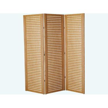 Imagem de Biombo 3 Folhas MDF Horizontal Divisoria Separador Divisor Ambiente - 