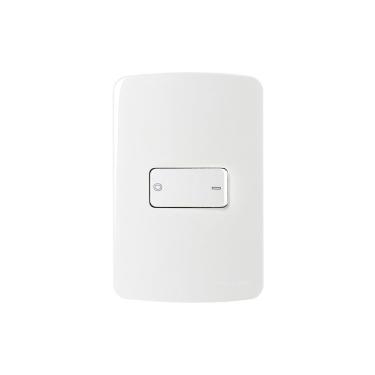 Imagem de Interruptor Bipolar Simples MarGirius B3 10A com Placa 4x2 Branco