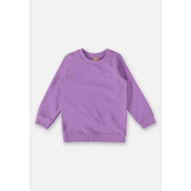 Imagem de Blusão Básico em Moletom Infantil Menina Up Baby, Roxo, 1