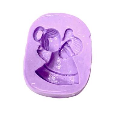 Imagem de F1554 molde de silicone anjo com harpa confeitaria biscuit - confeitar