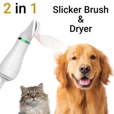 Imagem de 2 em 1 animais de estimação cão secador de cabelo pente baixa temperat