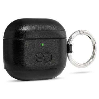 Imagem de Capa Dreem Om com Chaveiro Compatível com AirPods 4, Case Protetor em Peça Única com Casca Rígida e Couro Vegano de Luxo