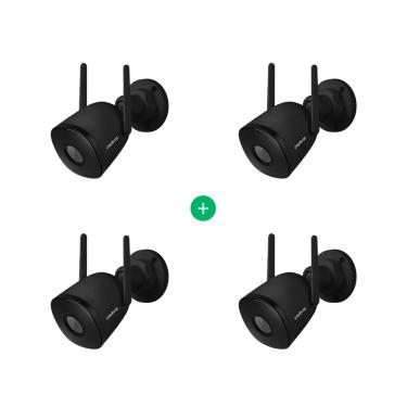 Imagem de Kit Câmera Inteligente IM5 SC Black Intelbras - 4 Unidades