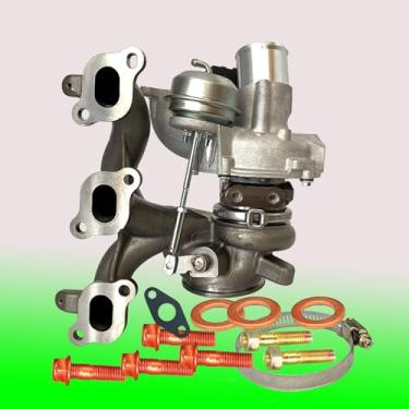 Imagem de Turbocompressor 297712 302370 RHF5 compatível com Maserati Ghibli Quattroporte Levante 3.0T Gasolina V6 F160 M156 M156D Q4 Turbo (esquerda)