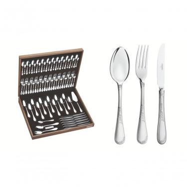 Imagem de Faqueiro Tramontina Em Aço Inox Renascença Inox Com Facas De Mesa E Estojo De Madeira 76 Peças