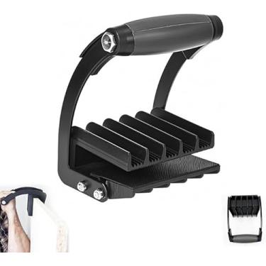 Imagem de 2 peças de suporte de madeira compensada e suporte de painel - ferramenta de transporte de drywall ajustável para placas de 0-2,5 cm de espessura, suporte ergonômico para drywall com alças